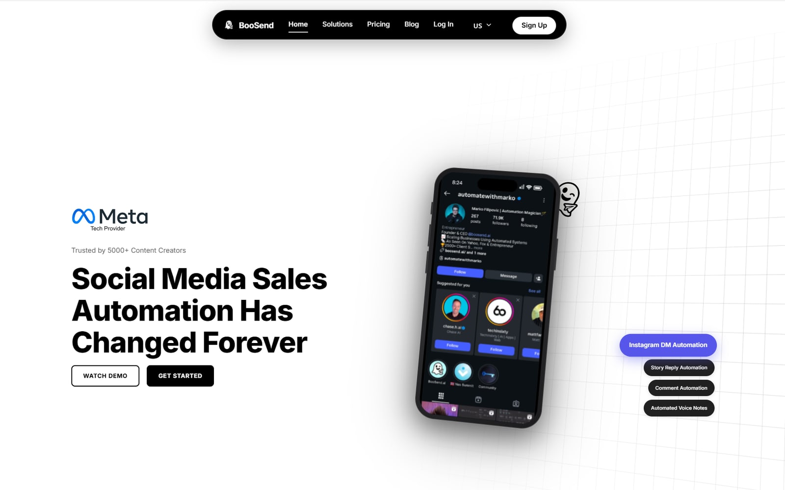 BooSend product screenshot